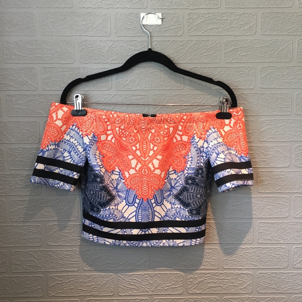 Cropped off the shoulder top
